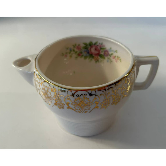 VGVC Taylor Smith Taylor 22K Gold Filigree Floral Bouquet Creamer - Picture 2 of 7